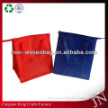 Promotional Recyclable Zipper Non Woven Shopping Bag With Small pocket